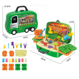 Sliding suitcase play sets