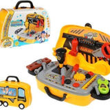 Sliding suitcase play sets